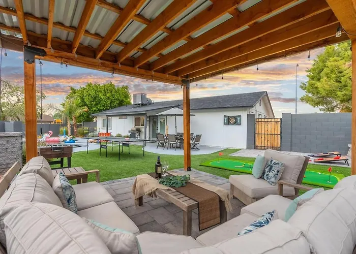 Heated Pool Hot Tub Backyard Games * Mesa