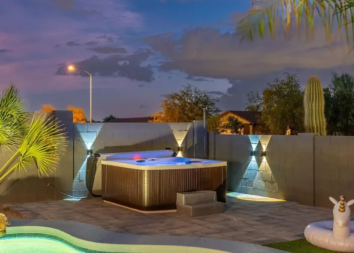 Heated Pool Hot Tub Backyard Games *