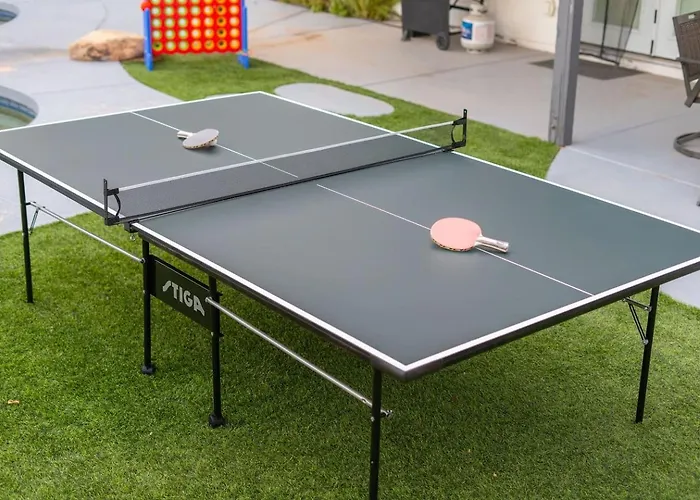 Heated Pool Hot Tub Backyard Games